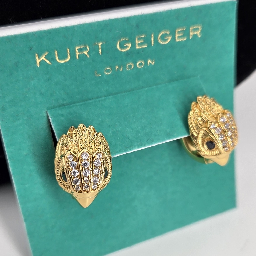 Kurt Geiger London Pavé Eagle Stud Post-Back Earrings - Picture 9 of 12